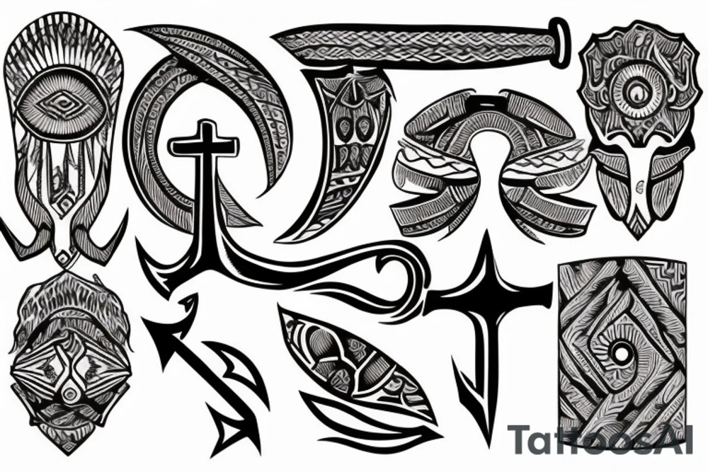 Sketch of an old-school tattoo Anchor tattoo idea