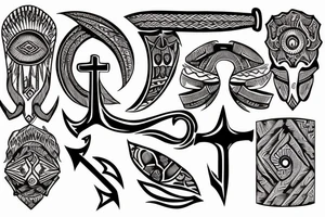 Sketch of an old-school tattoo Anchor tattoo idea