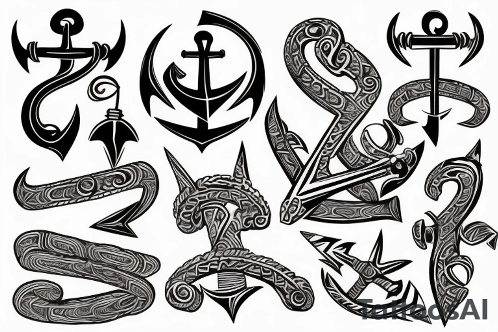 Sketch of an old-school tattoo Anchor tattoo idea