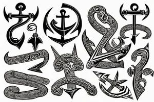 Sketch of an old-school tattoo Anchor tattoo idea