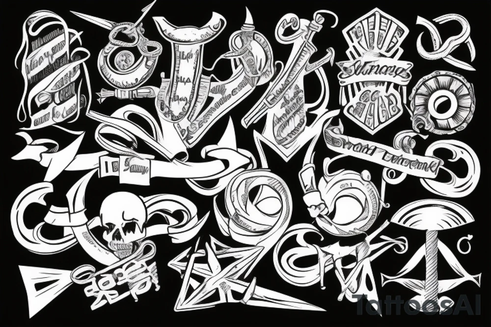 Sketch of an old-school tattoo Anchor tattoo idea