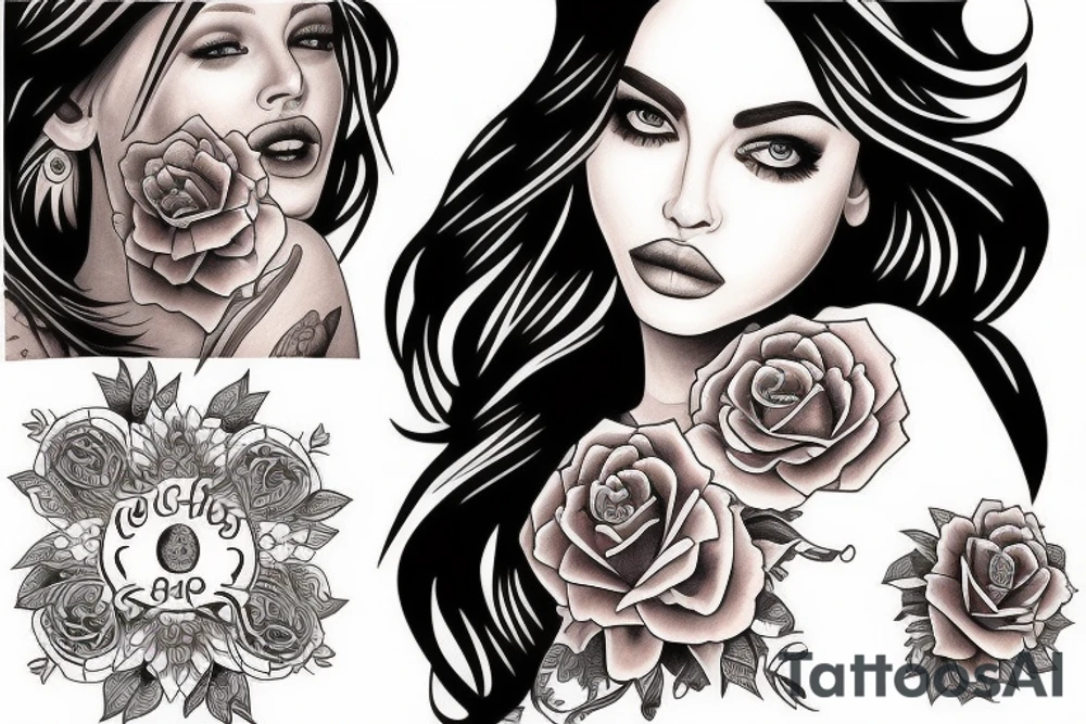 Beautiful girl in tattoos tattoo idea