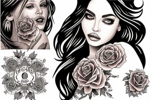 Beautiful girl in tattoos tattoo idea