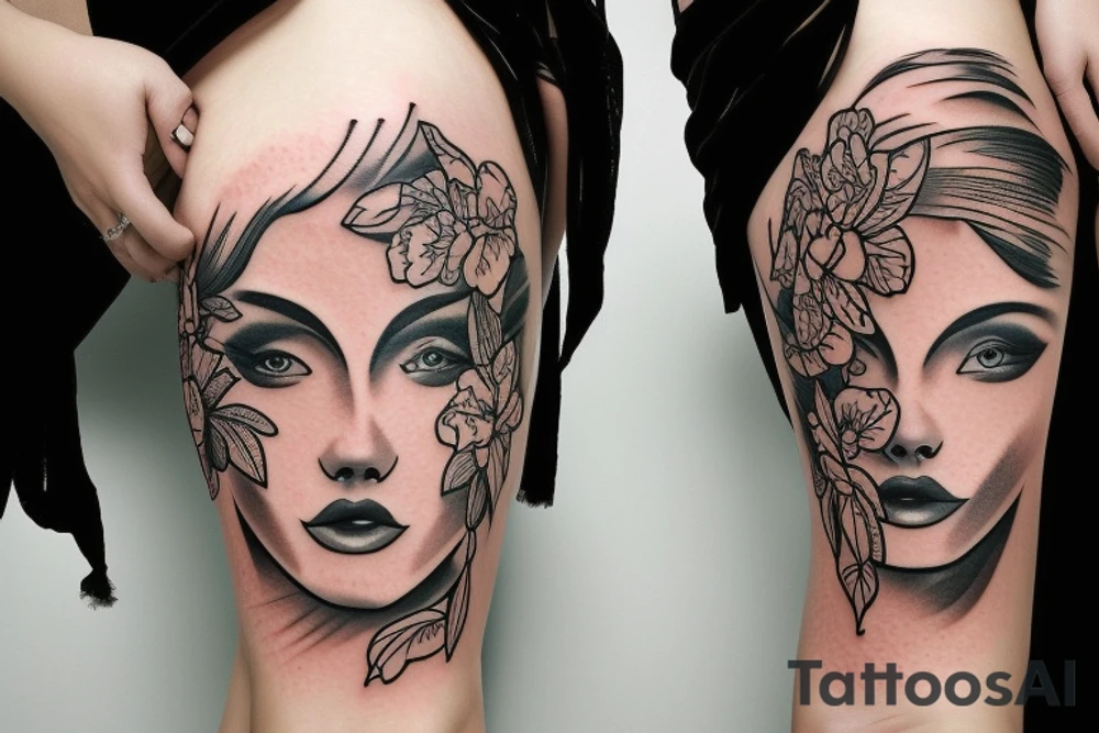 Beautiful girl in tattoos tattoo idea