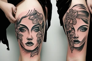 Beautiful girl in tattoos tattoo idea
