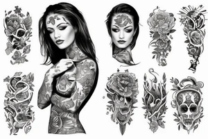 Beautiful girl in tattoos tattoo idea