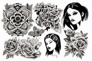 Beautiful girl in tattoos tattoo idea