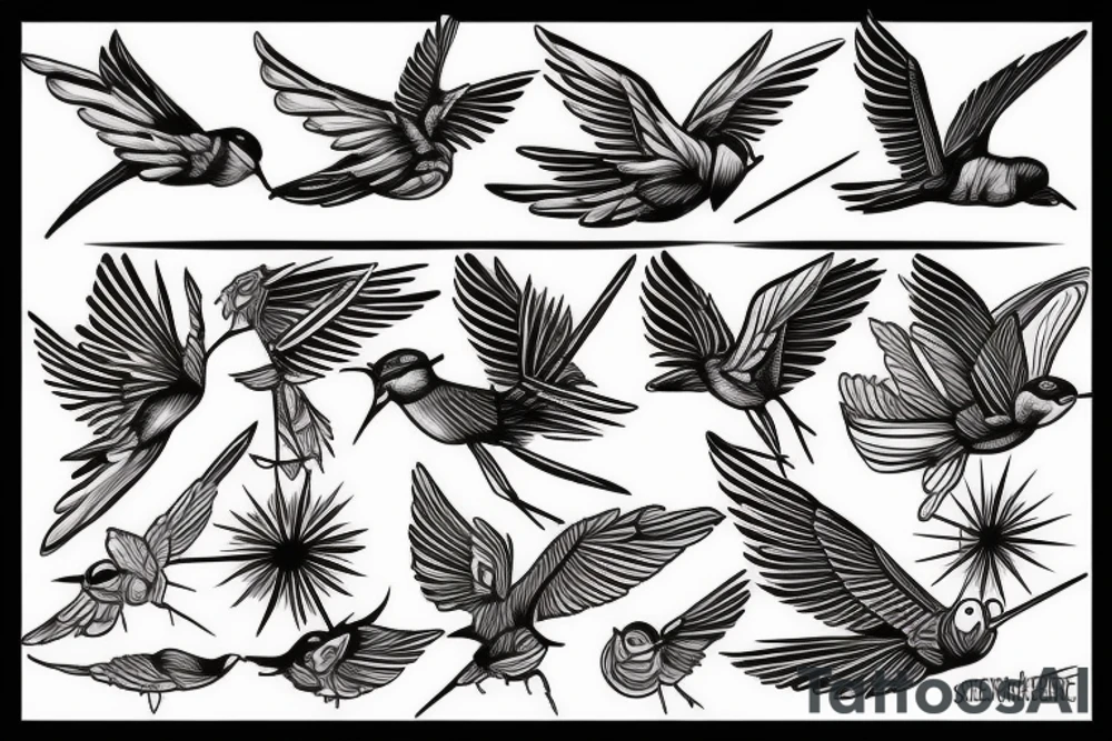 the flying swallow tattoo idea