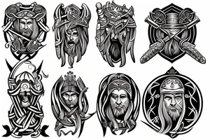 Viking sword tattoo idea