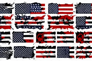 Torn American flag tattoo idea