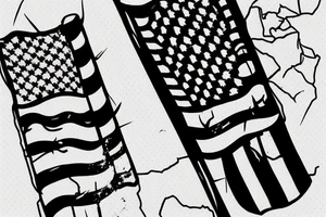 Thin blue line flag tattoo idea