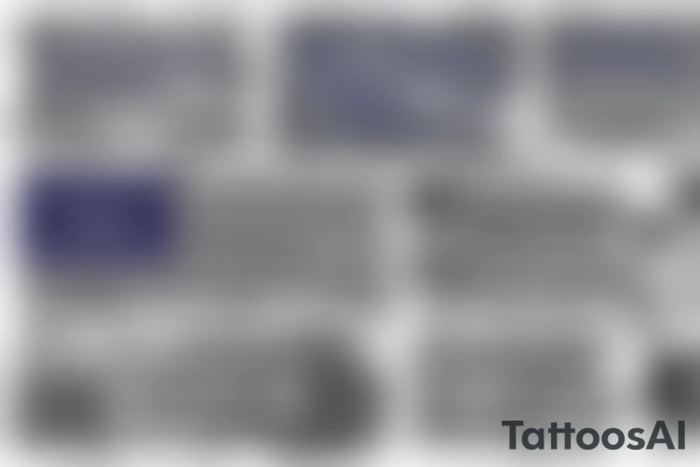 Thin blue line flag tattoo idea