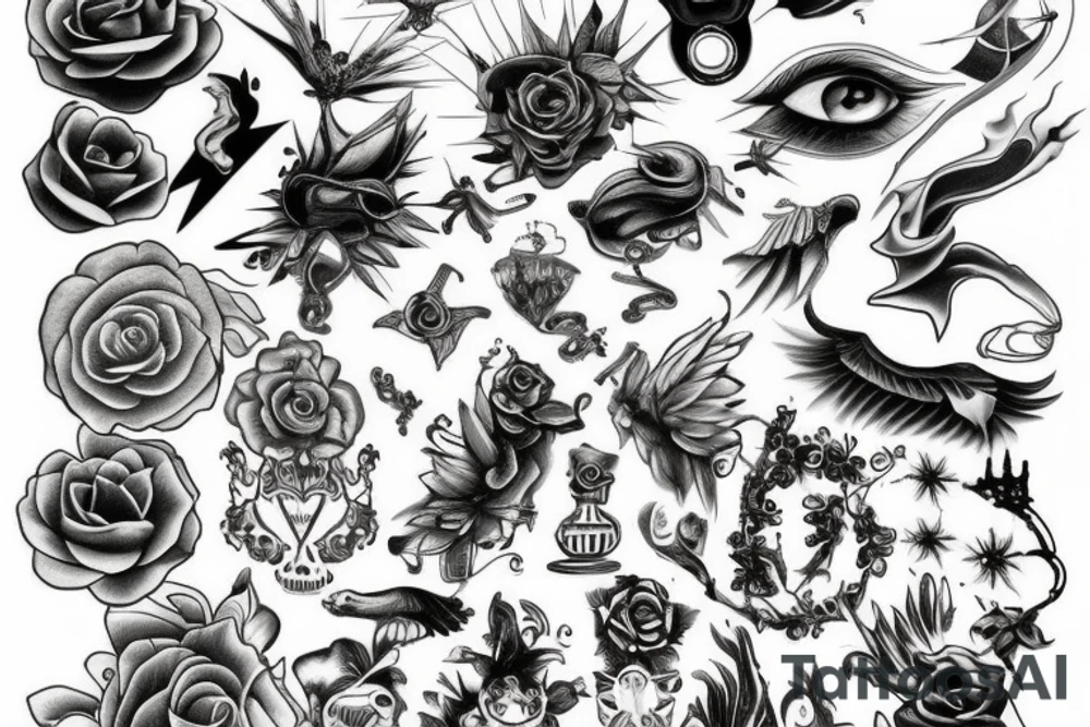 Random pictures tattoo idea