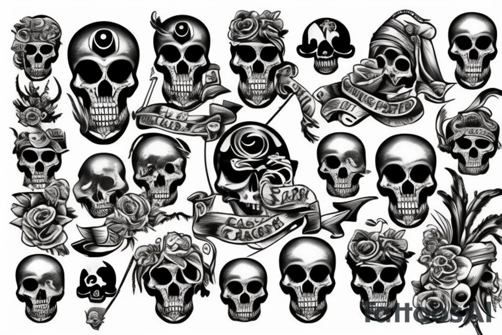 Pirate skull tattoo idea