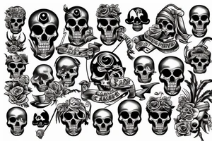 Pirate skull tattoo idea
