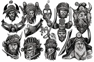 Viking warriors tattoo idea