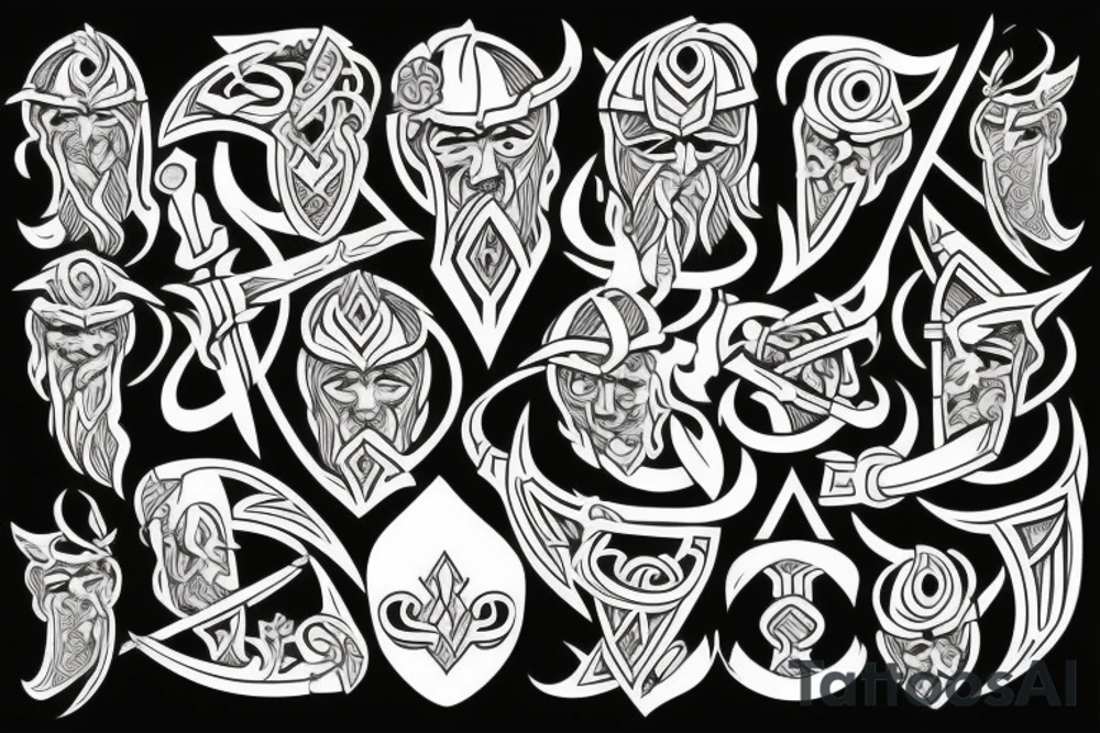Viking warriors tattoo idea