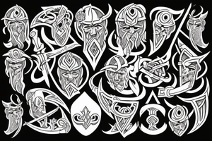 Viking warriors tattoo idea