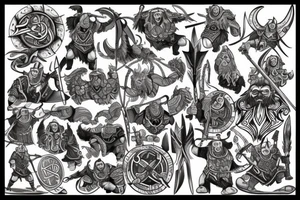 Viking warriors tattoo idea