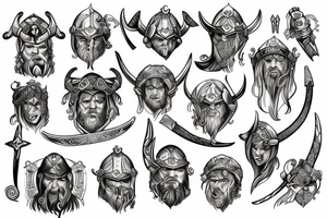 Viking warriors tattoo idea