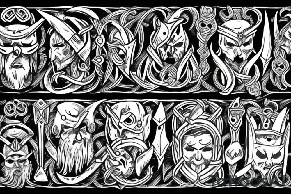 Viking warriors tattoo idea