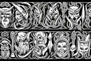 Viking warriors tattoo idea