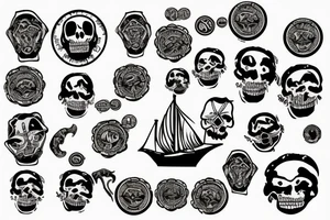 Pirate coins tattoo idea