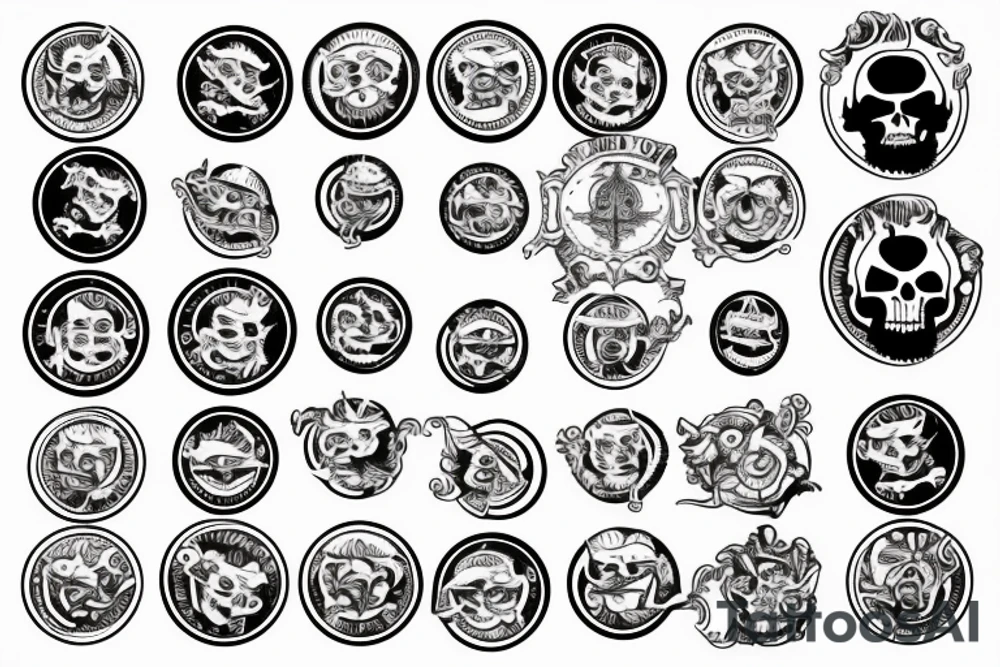 Pirate coins tattoo idea