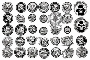 Pirate coins tattoo idea