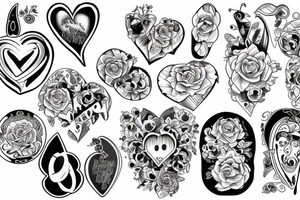 a heart with crying eyes tattoo idea