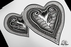 a heart with crying eyes tattoo idea