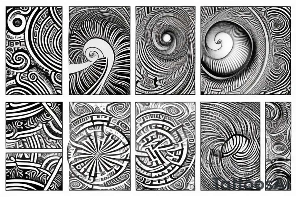 Fibonacci spiral tattoo idea