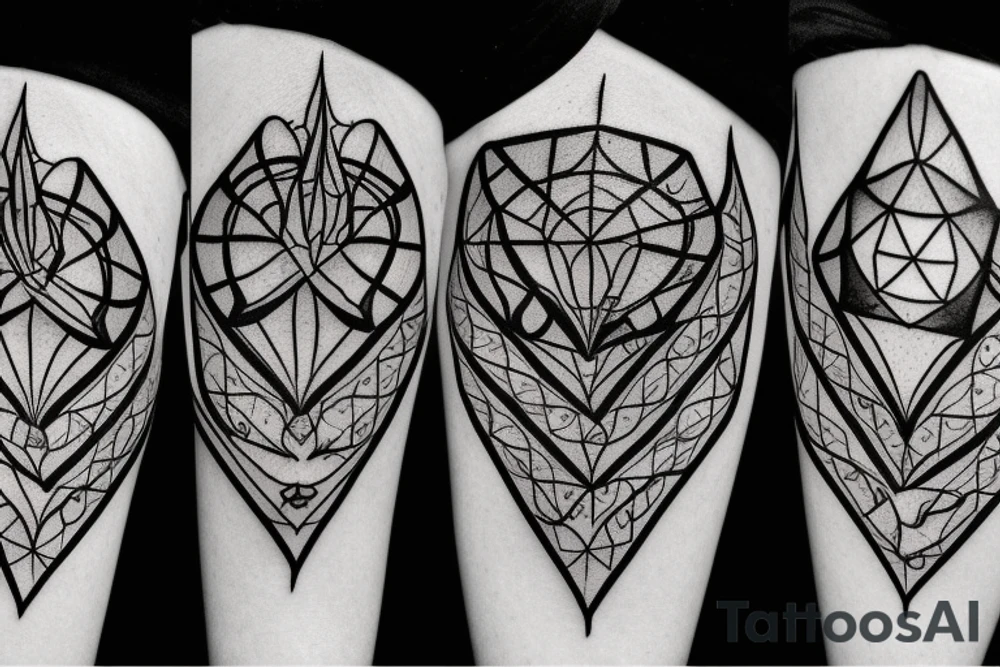 A diamond with a red devil inside of it. tattoo idea