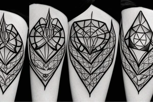 A diamond with a red devil inside of it. tattoo idea