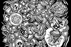 A diamond with a red devil inside of it. tattoo idea