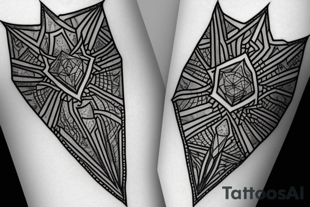 A symerical diamond with another red diomond inside of it. tattoo idea