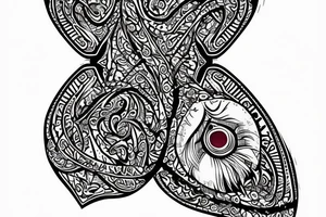 A symerical diamond with another red diomond inside of it. tattoo idea