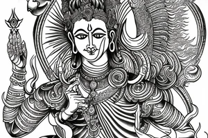 Lord Vishnu bein one with the cosmos tattoo idea