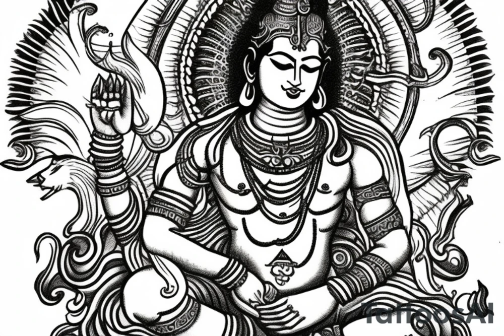 Lord Vishnu bein one with the cosmos tattoo idea