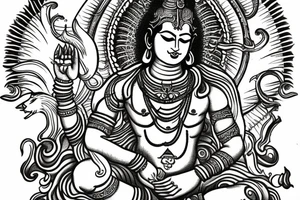 Lord Vishnu bein one with the cosmos tattoo idea