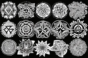 Bro-tribal stars tattoo idea