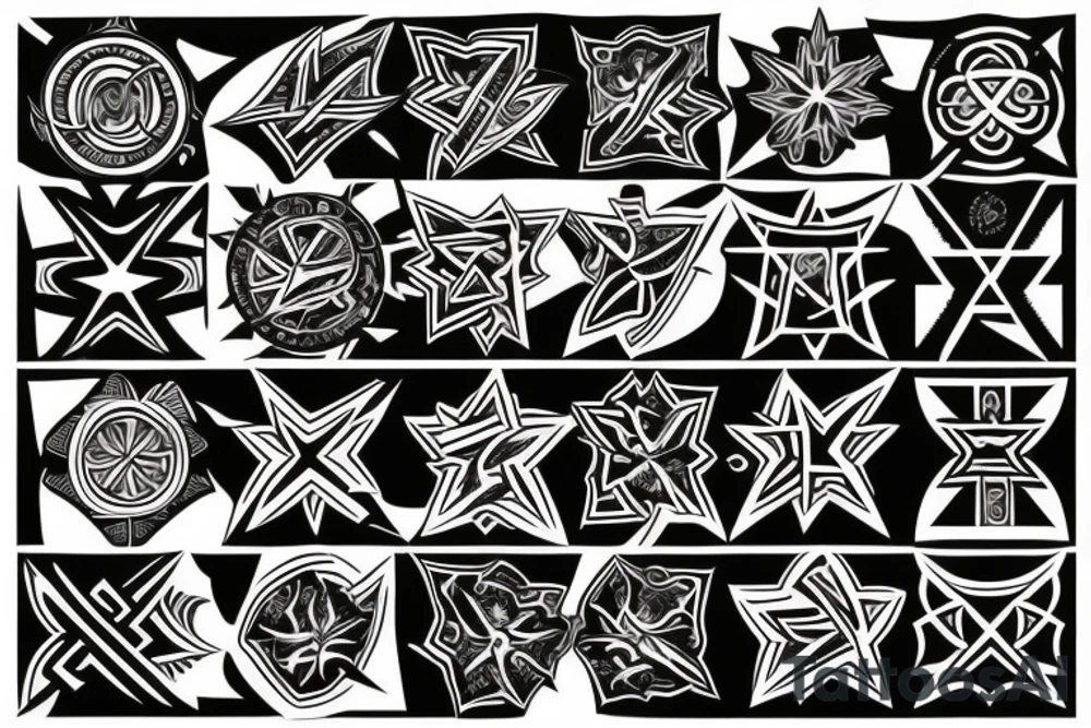 Neo-tribal stars tattoo idea