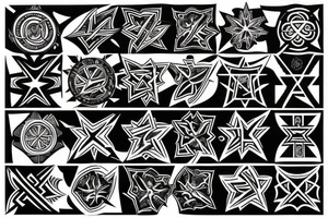 Neo-tribal stars tattoo idea