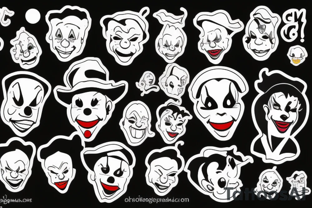 Cute clown tattoo idea
