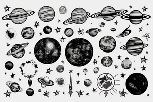 The solar system tattoo idea