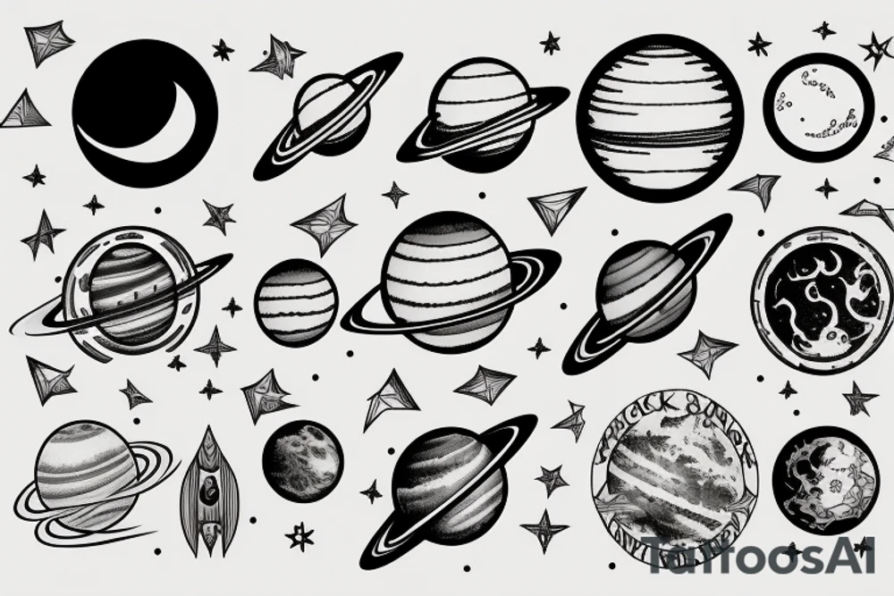 The solar system tattoo idea