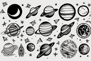 The solar system tattoo idea