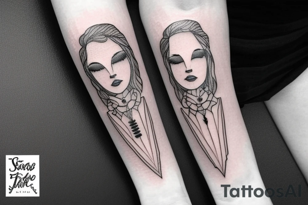 small knife tattoo idea