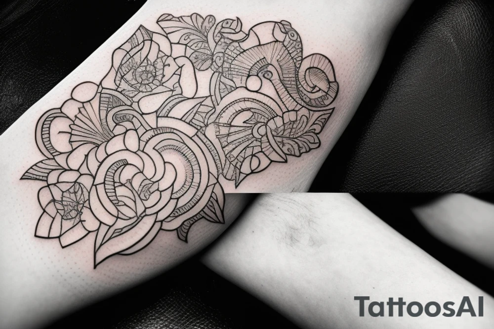 small knife tattoo idea