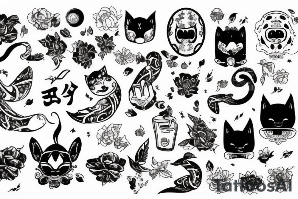 кот  в сап tattoo idea